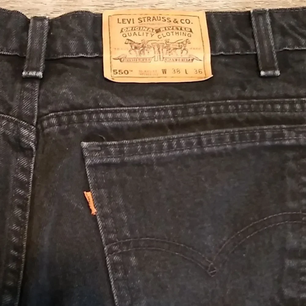 Levi's Vintage Black 550 Jeans Men's W 38 L 36‎